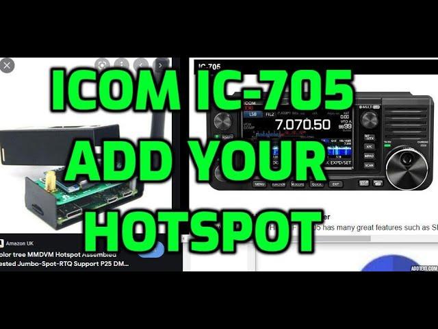 ICOM IC-705 Add your Hotspot