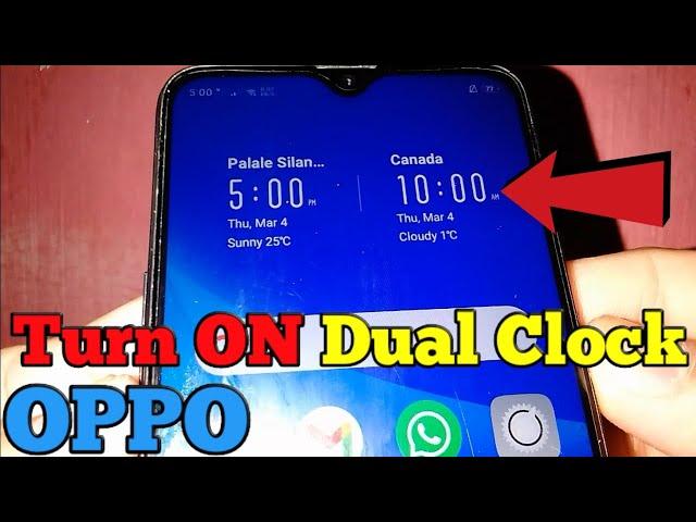 How to Turn ON Dual Clock in OPPO A5s