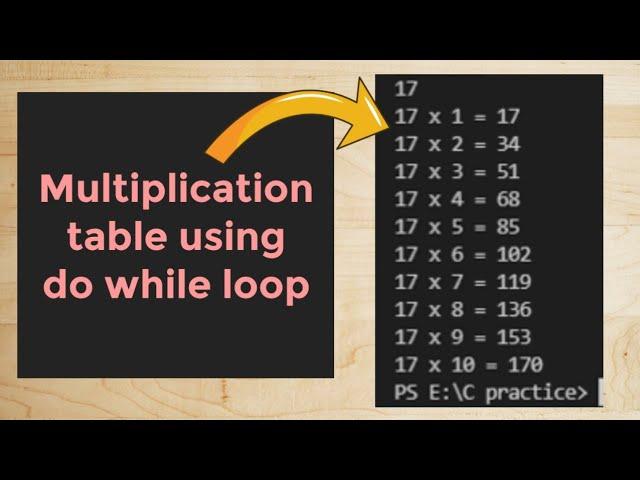 how to create multiplication table using do while loop in c program | programscorner | do while loop