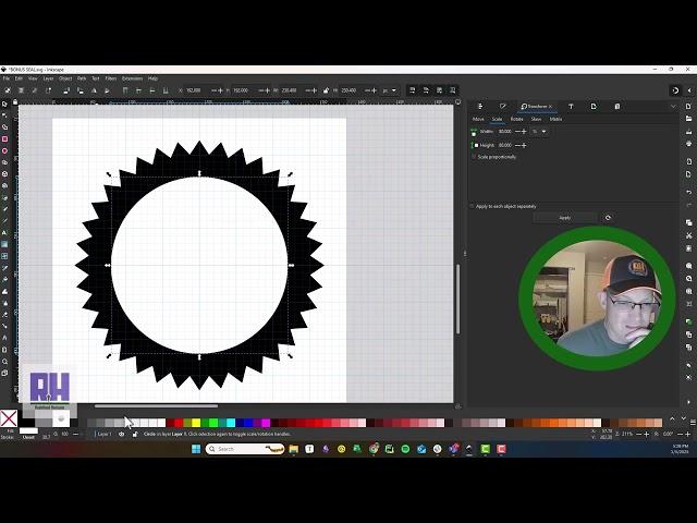 Making A Circular Seal In Inkscape