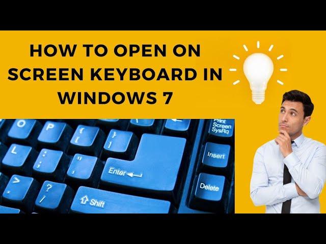 How to open on screen keyboard in windows 7 || on screen keyboard [hindi]