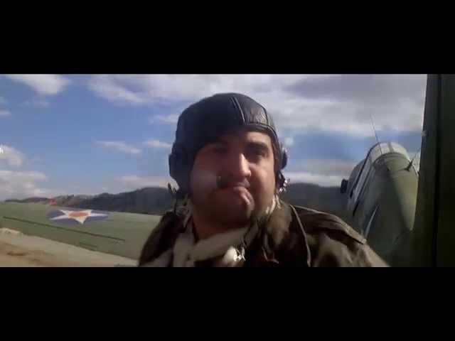 1941 Airplane landing scene introducing Capt  Wild Bill Kelso