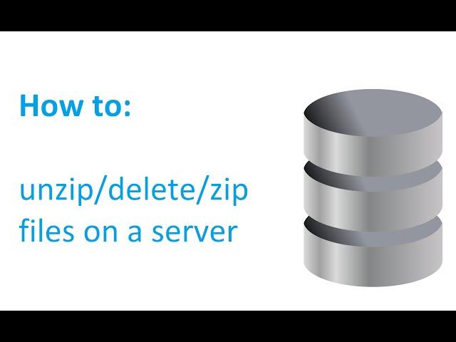 How to unzip / delete / zip file on your server with php scripts - real time saver (ENGLISH)