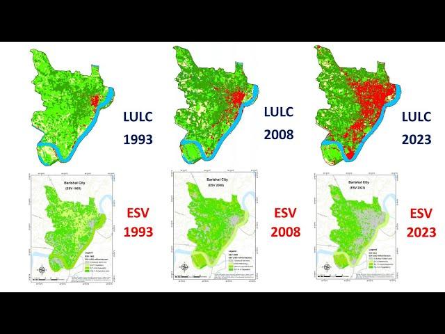 Mapping Ecosystem Service Value (ESV) using ArcGIS