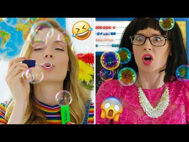 Toys in School? Pretend Play DIY Slime, Squishy School Supplies Pranks