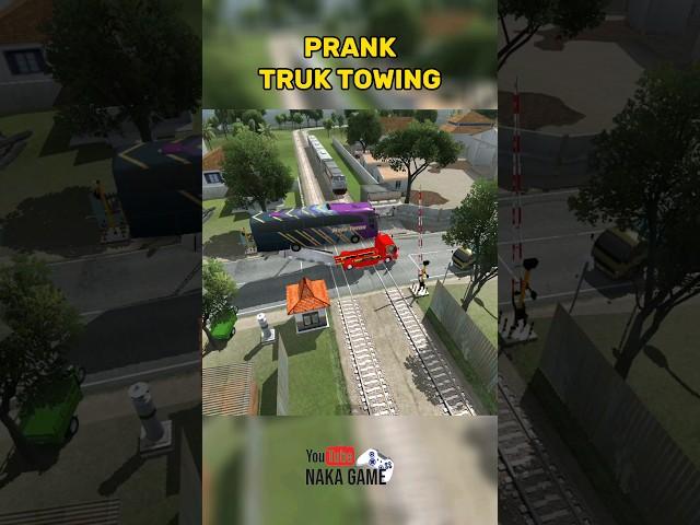 Prank truk towing gendong bus #prank #busssimulator #bussid #viral #fyp #memes #meme #ets2 #bus #pov