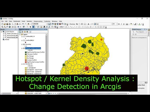 Hotspot / Kernel Density Analysis : Change Detection in Arcgis