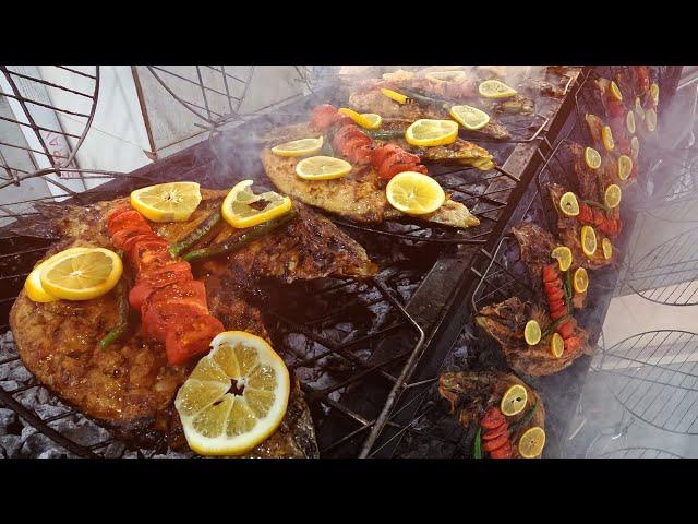 IRAQ! Amazing Style of Grilled Fish On Charcoal | Slemani Street Food