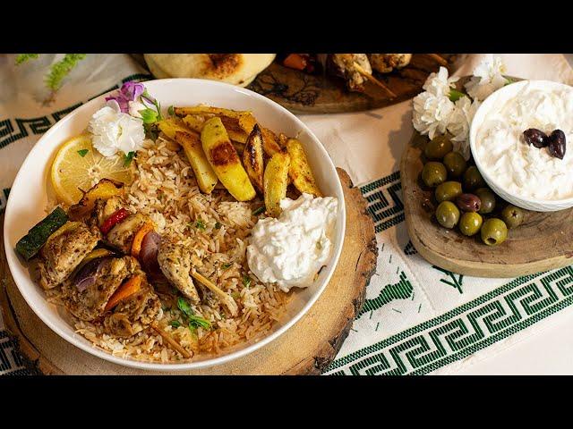 Greek Chicken Souvlaki Bowls