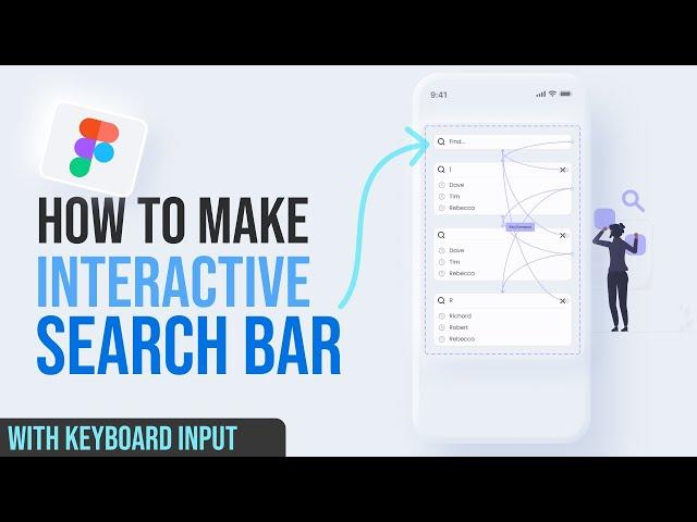 Search Bar (Keyboard Input Animation) | Figma Interactive Components