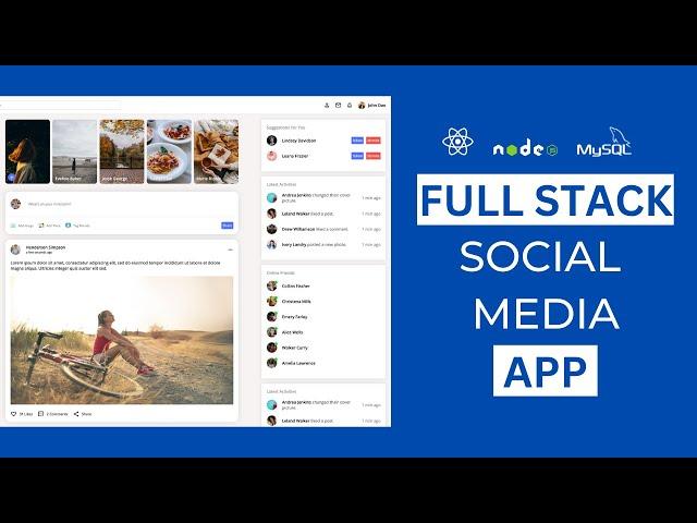 React Node.js MySQL Social Media App Tutorial | Full Stack Social Network App