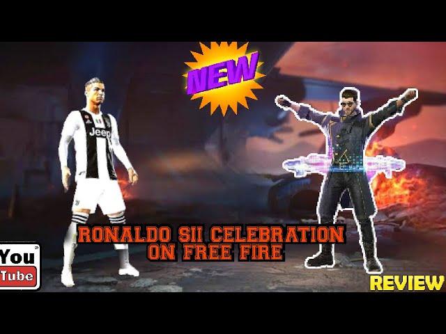 RONALDO SII CELEBRATION EMOTE ON FREE FIRE