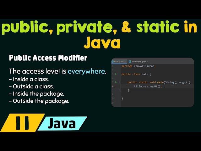 public, private, and static in Java