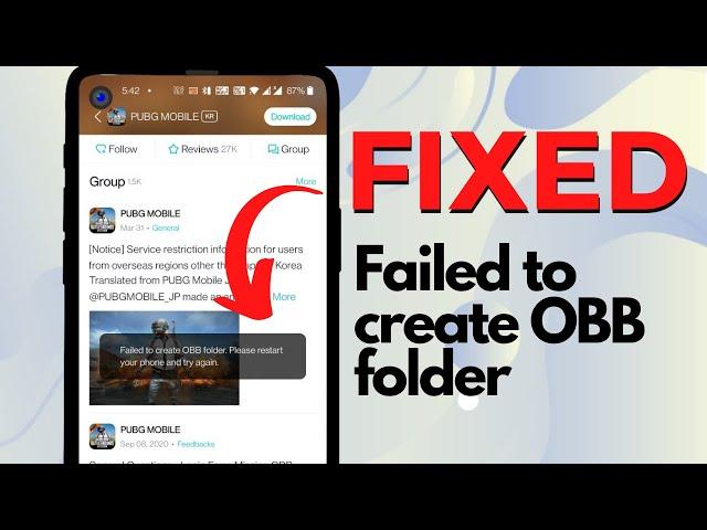 Failed to create obb folder TapTap ! Please Restart Your Phone and try again ! PROBLEM FIXED