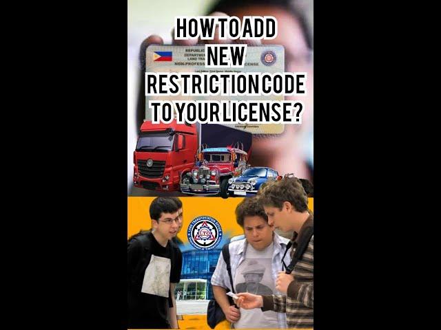 ADDING RESTRICTION CODE to your License. #dlcode