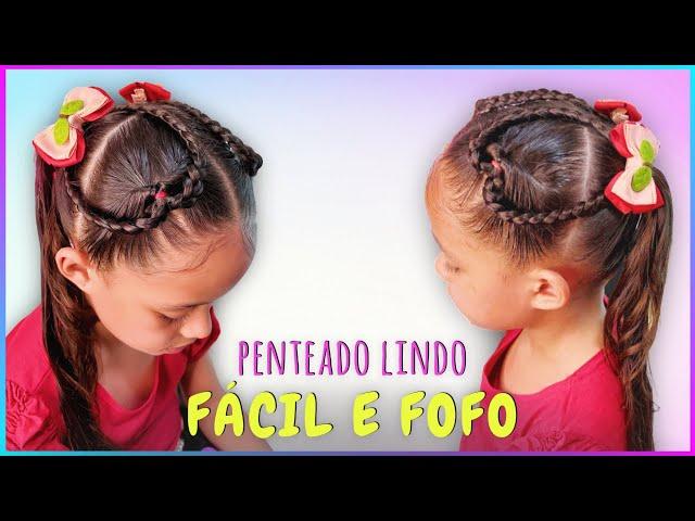 ️ BEAUTIFUL CHILDREN'S HAIRSTYLE WITH A HEART: how to make a CUTE and EASY children's hairstyle