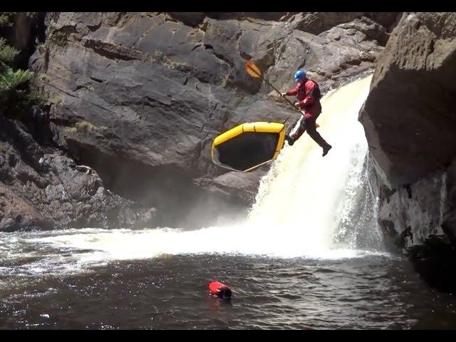 Packrafting the Leven Canyon in Tasmania