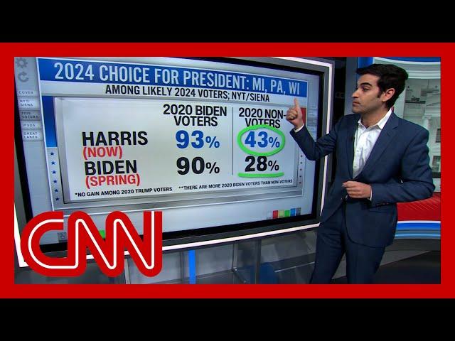 ‘Clear momentum’: New polling shows voters’ enthusiasm for Harris