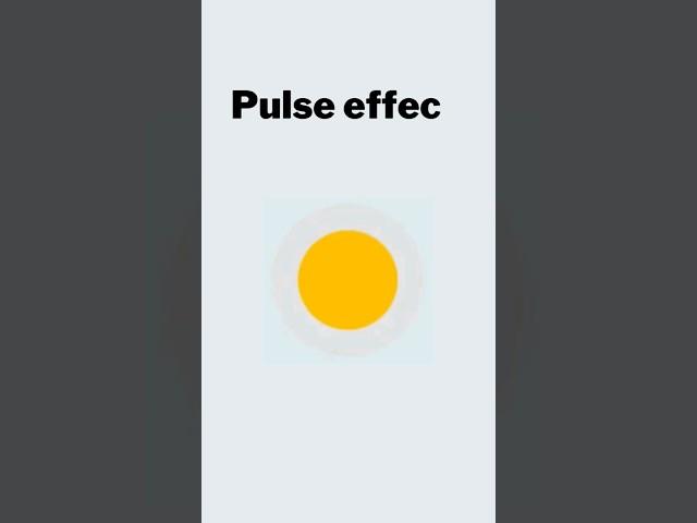 Pulse Effect HTML/CSS.