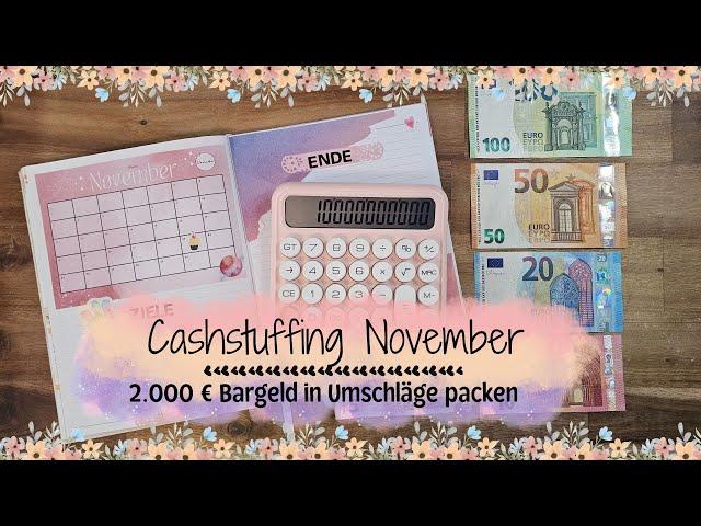 Cashstuffing November 2.000 € Cashstuffing - Ich nehme dich dabei mit Geld Sparen