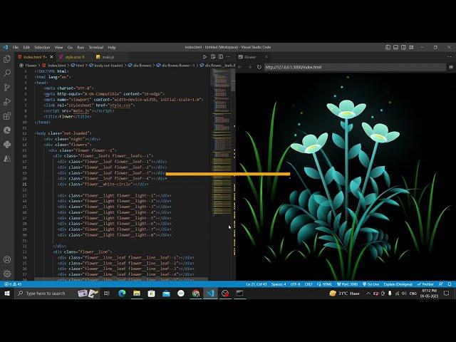 Develop Beautiful Flowers Project Using only HTML, CSS and JS (2024)