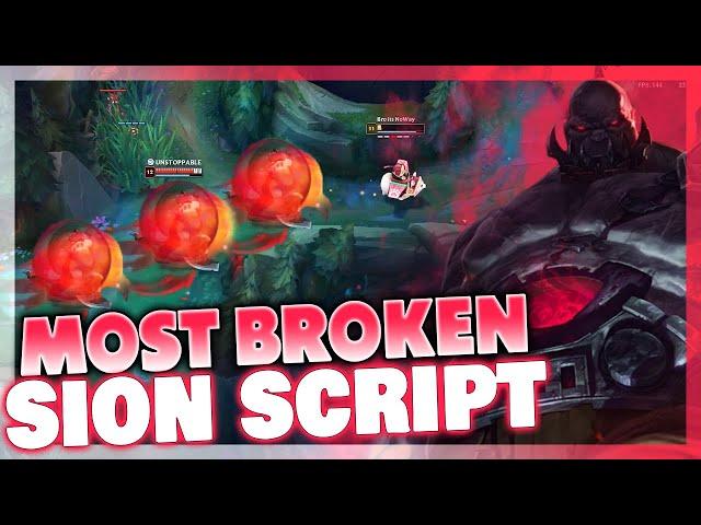 MOST BROKEN SCRIPT in League of Legends SION | Noway4u Highlights