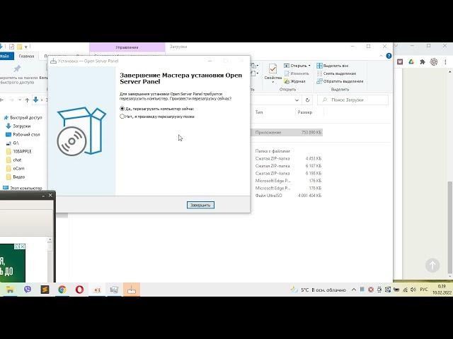 Установка Open Server Panel