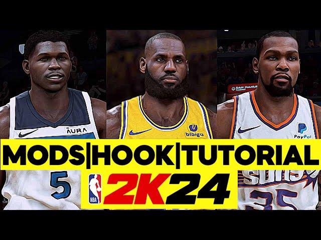 NBA 2K24 HOOK | HOW TO INSTALL MODS | STEP BY STEP TUTORIAL