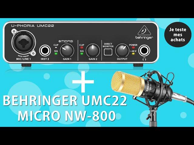 Micro Neewer  NW800 + Carte son Behringer UMC22 U-Phoria