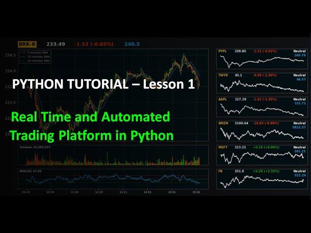 Python for Finance #1 - Introduction and Getting Real Time Stock Data
