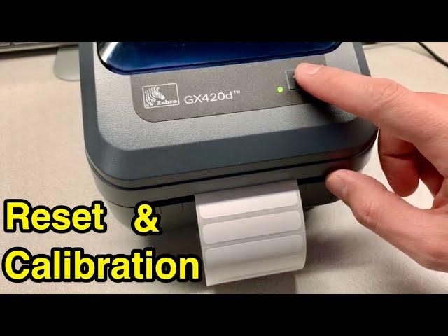 How to reset & calibrate Zebra G series label printer - blinking red light - GX420D.