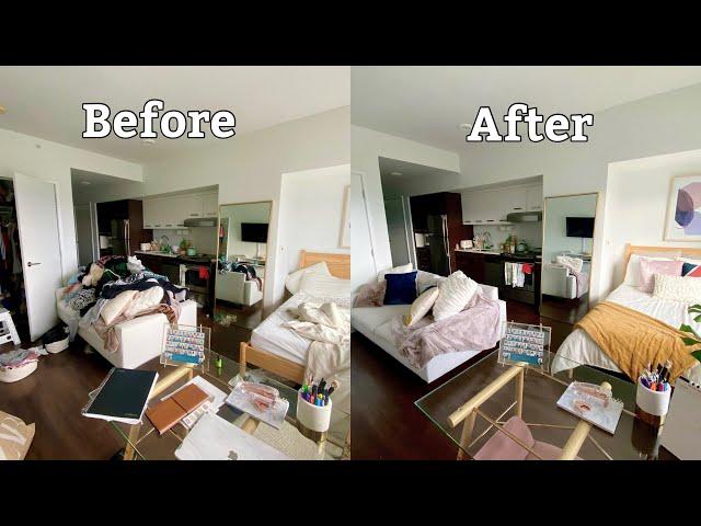 DEEP CLEAN MY STUDIO APARTMENT WITH ME!