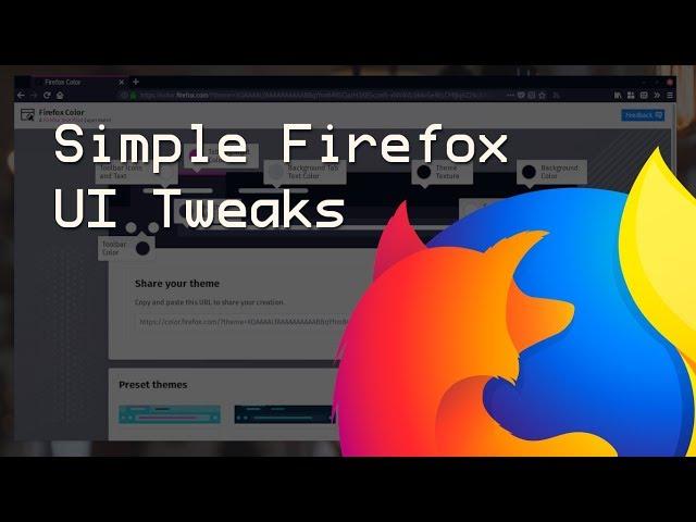 Simple Firefox UI Tweaks