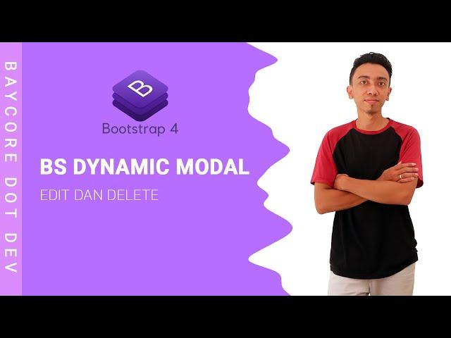 Bootstrap Dynamic Modal | Edit dan Delete Data