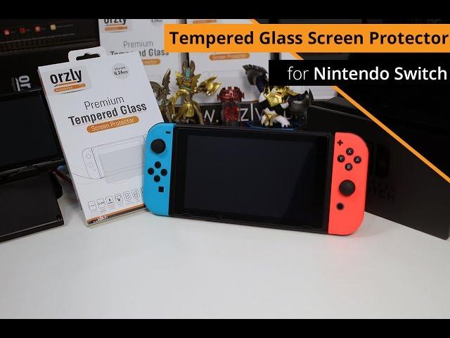 Orzly - Tempered Glass Screen Protector for Nintendo Switch