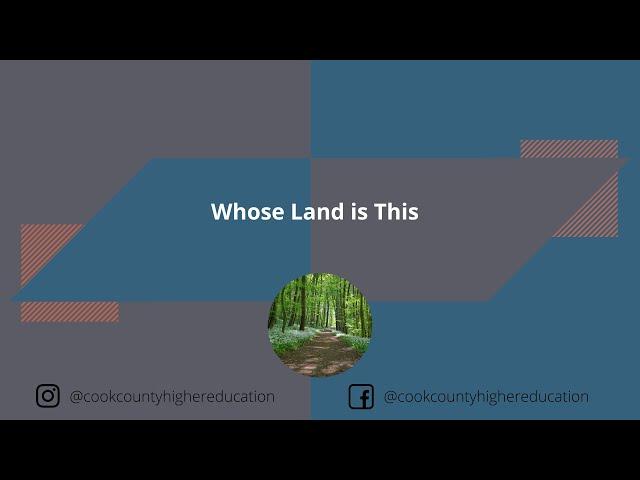 Whose Land is This