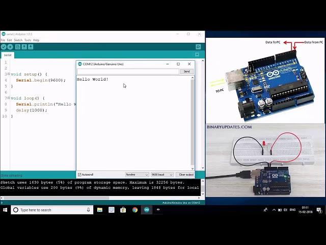 Arduino Serial Communication using UART