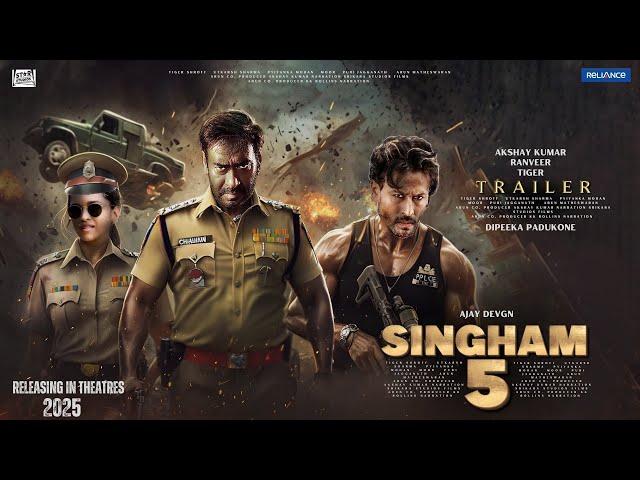 Singham 5 - Teaser Trailer | Ajay Devgan, Akshay, Ranveer, Kareena, Deepika, Tiger,Rohit Shetty Film