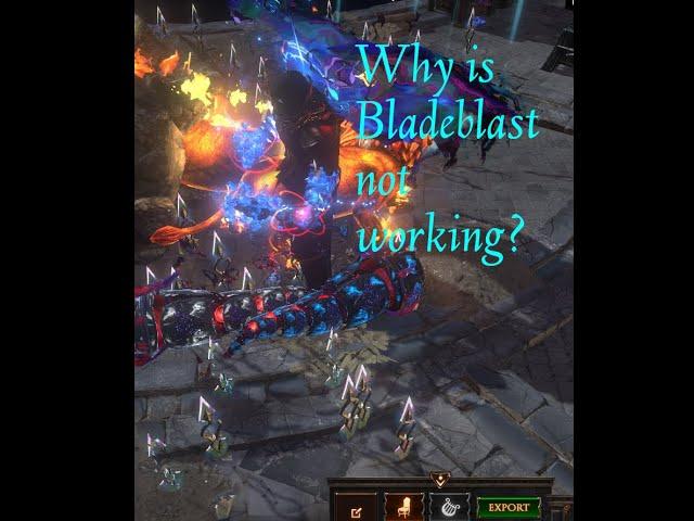 Why is Blade Blast Bladefall not working?