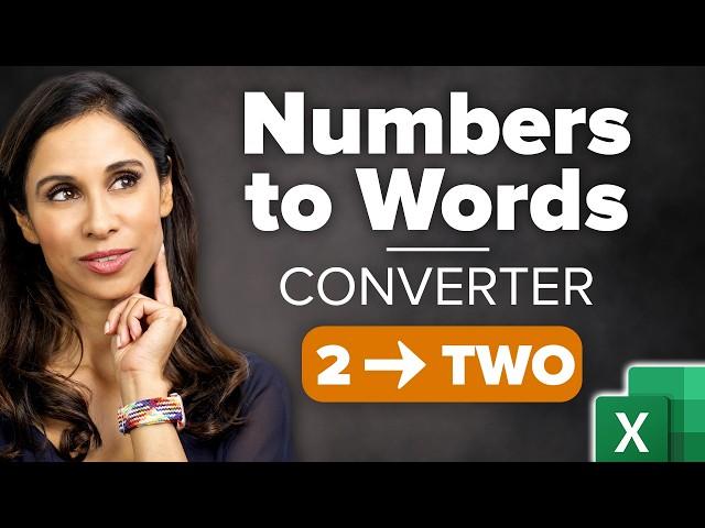 Convert NUMBERS to WORDS in Excel | No VBA (free file included)