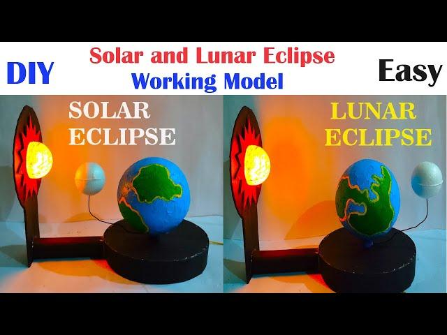 solar and lunar eclipse working model for science exhibition | howtofunda