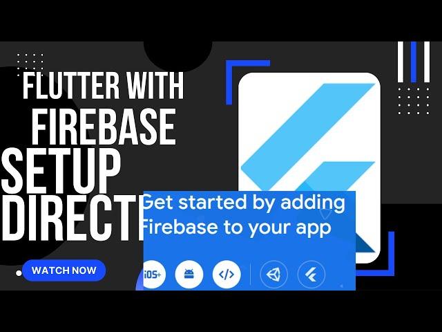 #Flutter with firebase setup directly from #firebase