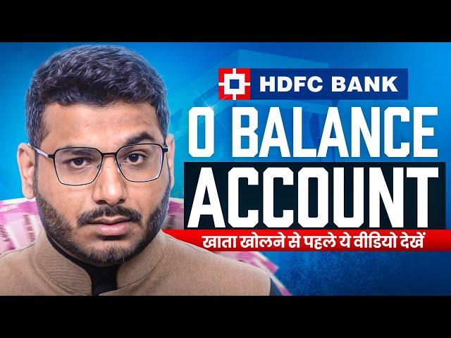 HDFC Zero Balance Account Opening Online