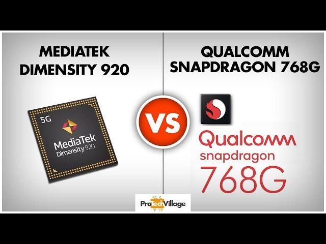 Mediatek Dimensity 920 vs Snapdragon 768G  | Snapdragon 768G vs Dimensity 920 [HINDI]