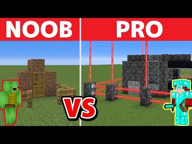 Minecraft NOOB vs PRO: SECURITY HOUSE BUILD CHALLENGE