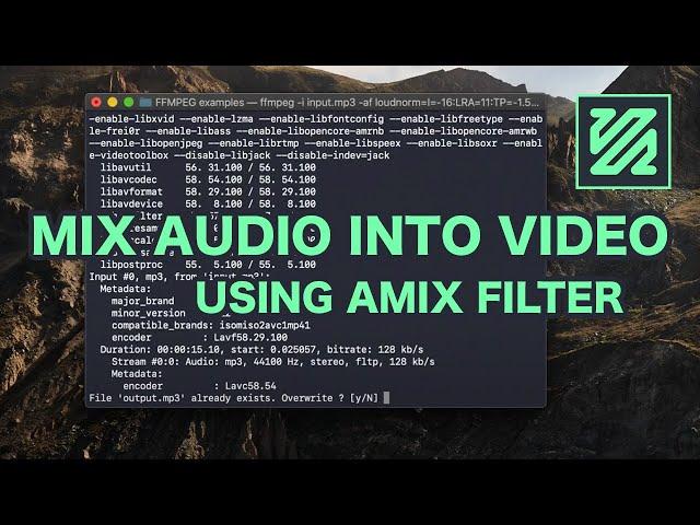 (FFMPEG) HOW TO MIX ADDITIONAL AUDIO IN AN MP4?