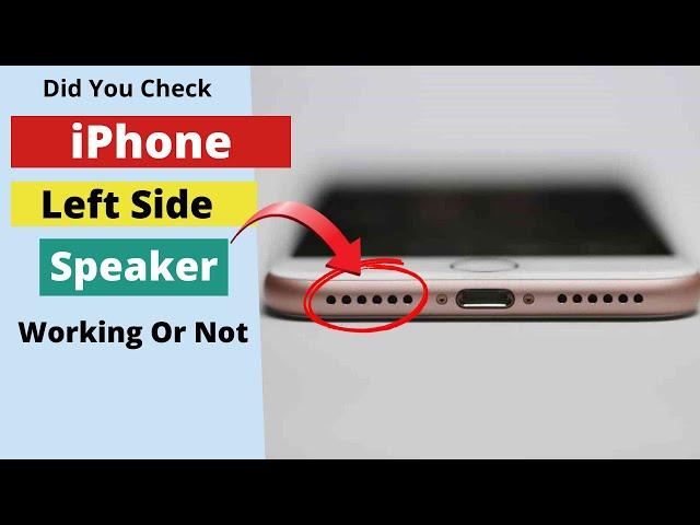 iPhone left speaker is not working!iPhone one side speaker problem.