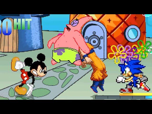 SONIC THE HEDGEHOG & MICKEY MOUSE TEAM UP! FIGHTS STRONG MUGENS IN SURVIVAL MODE