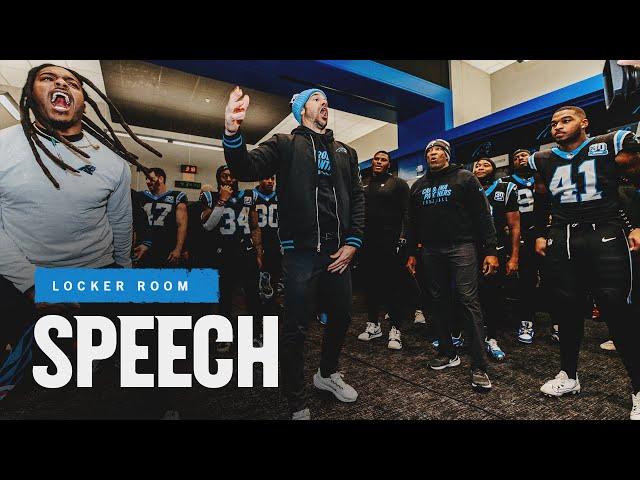 Panthers FIERY locker room speech after OT win over the Cardinals | Carolina Panthers