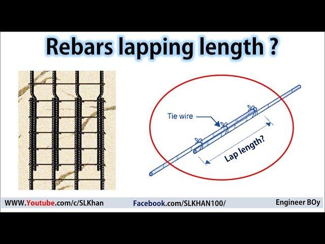 how to calculate rebar overlap/ cut length of overlap